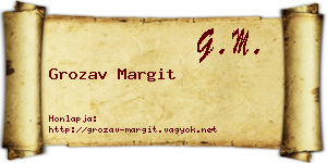 Grozav Margit névjegykártya